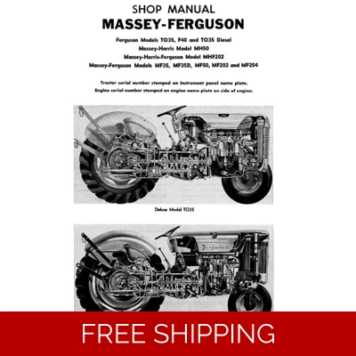 MASSEY FERGUSON TO35 35 MH50 MHF202 204 WORKSHOP MANUAL